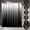 Americanflat 71x74 Ombre Black Shower Curtain - Water Resistant - Polyester Fabric